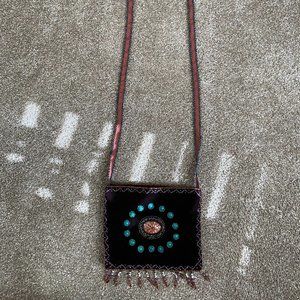 100% silk and velvet shoulder bag